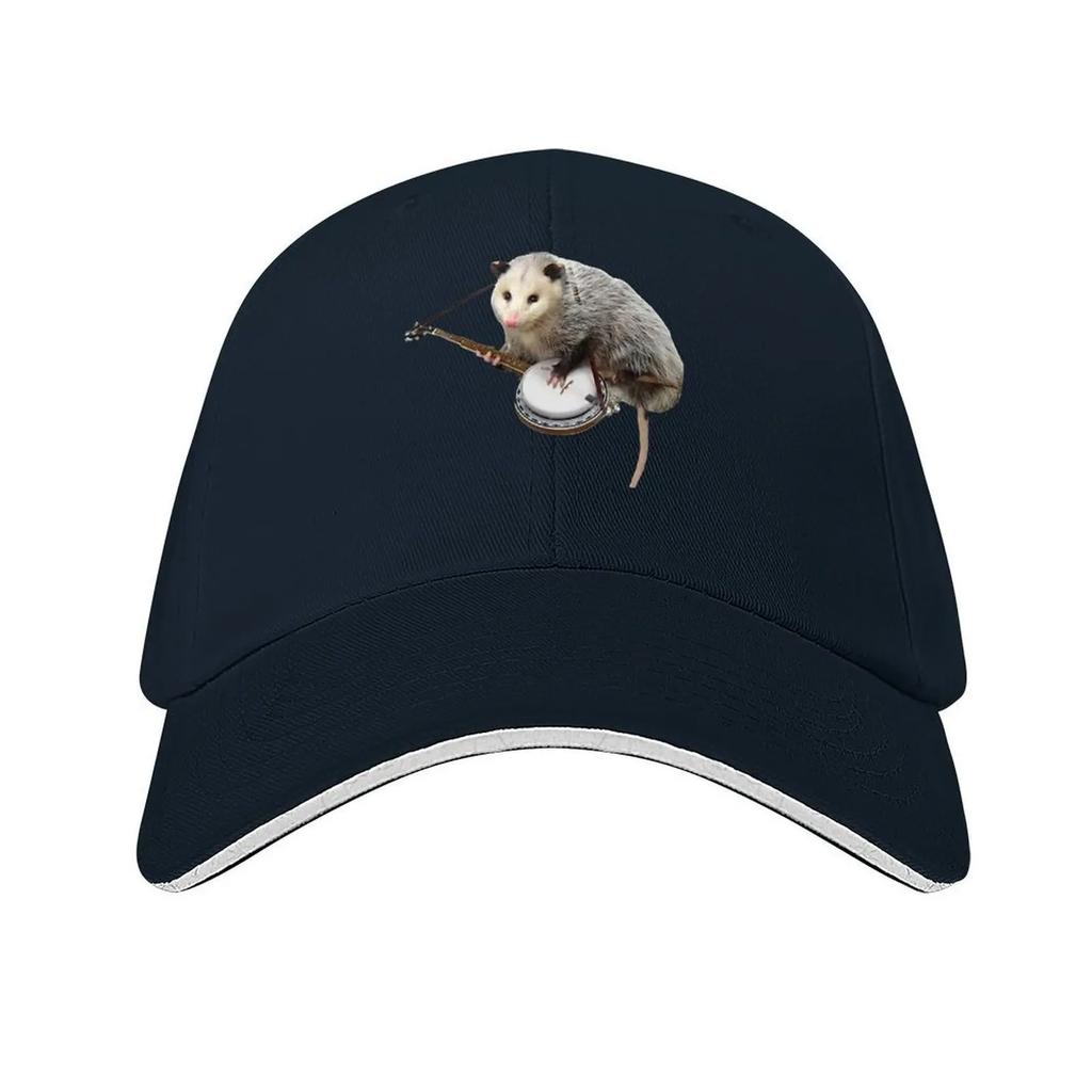 Opossum Playing Banjo ANIME UnisexGA CARTOON GIFT Baseball Cap party Hat hard hat luxury Women cap Luxury Unisex cap Boy Child Womens