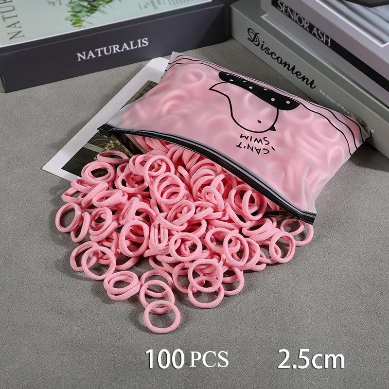 100 Stück Baby-Gummiband Damen Haargummi Kinder Mädchen Stirnband Hochelastisches Haarband Mädchen Haarschmuck Kopfbedeckung