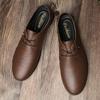 Men Genuine Leather Oxford Shoes Luxury Dress Man Casual Lace-Up Solid Business Formal Shoes Flats High Quality Leather Footwear