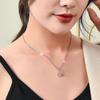 Elegant Halsband i Titanstål för Kvinnor med Roséguld och Platina Låsande Kedjedesign