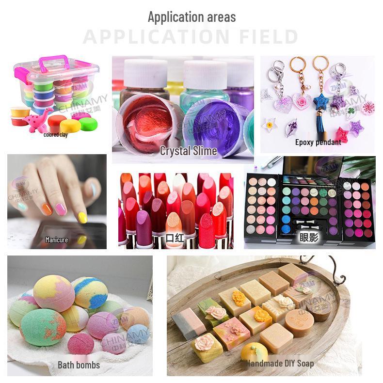 56-Color Crystal Epoxy Mica Powder: Pearlescent Pigment for Soap & Slime, 8-10g Each