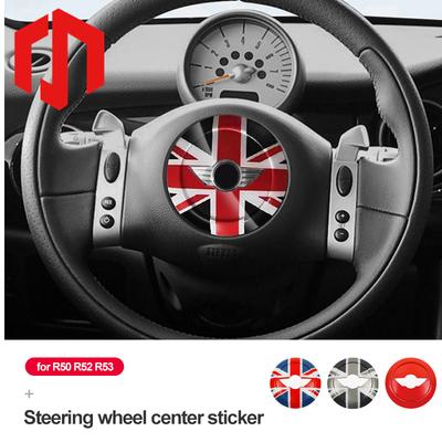 1Pcs Steering Wheel Trim Sticke Shell Center Panel ABS Plastic Sticker For Mini Cooper R50 R52 R53 Sticker Accessory Car Styling
