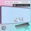 HYBXAXC Kawaii Mouse Pad Anime Sunset Purple Rabbit Gaming Accessories MousePad Keyboard Aesthetics Desk Mat Pad for Computer