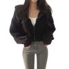 Autumn and Winter Thickened Thermal Jacket Short Zipper Hooded Jacket