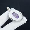 Natural Lepidolite Gemstone Silver Pendant In 925 Sterling Silver - Handmade Oval Design, Everyday Wear Jewelry Wadding Gift