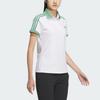 Adidas Heat.Rdy Short Sleeve Golf Striped Polo Shirt Women Tops White IS4733
