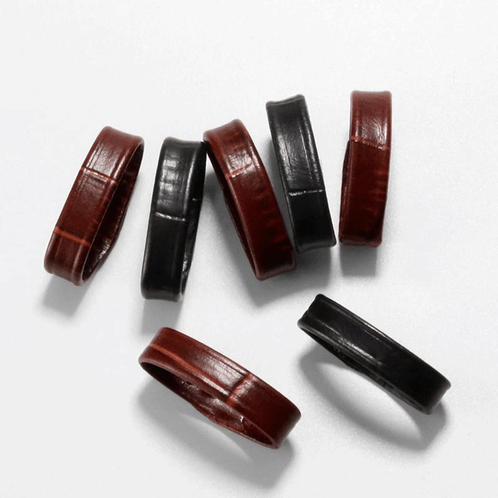 Jumpsunfun Genuine Leather Watch Band Leather Loop Set of 4 Holder, Keeper, 22mm, Brown,