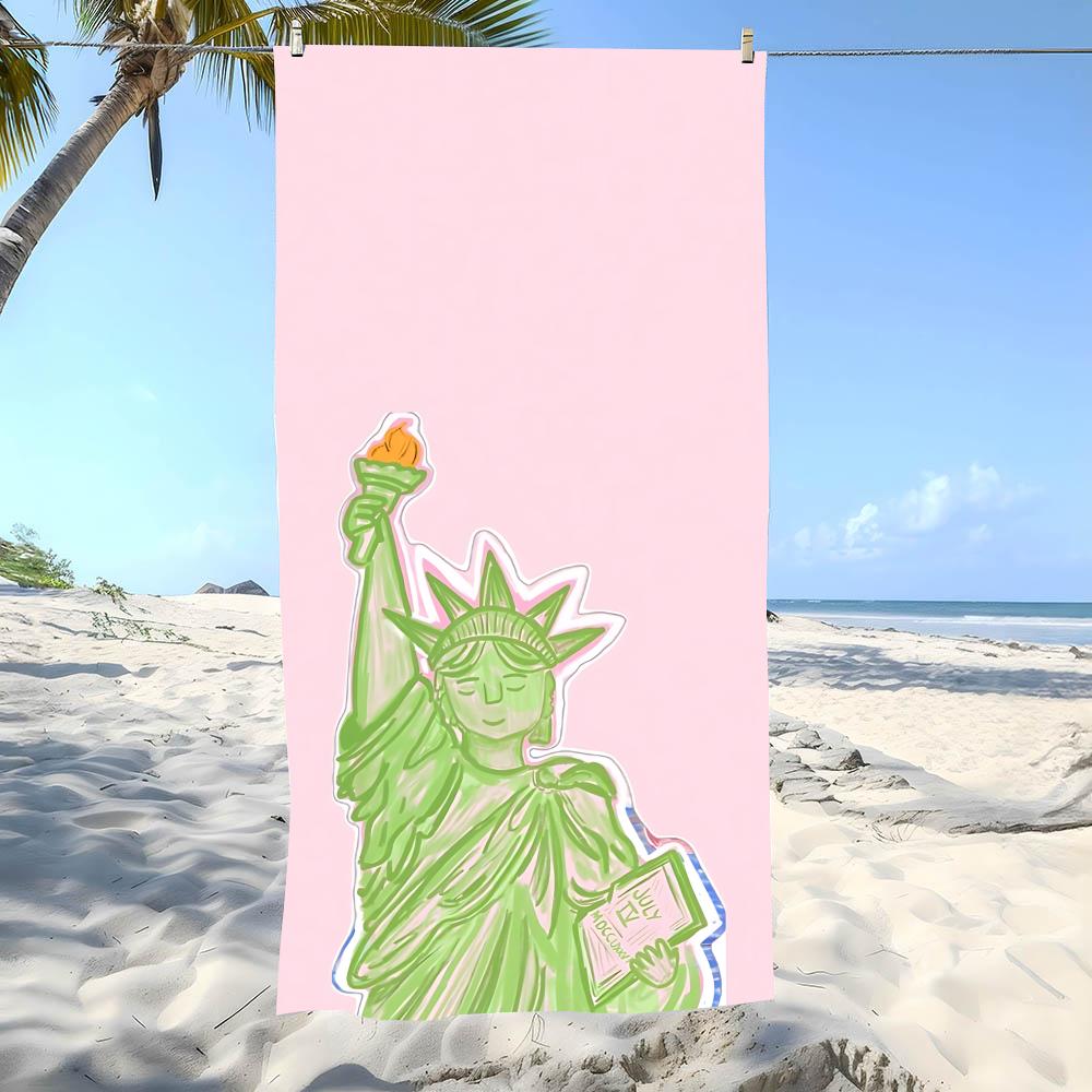 Majestic S-Statue of LibertyS Towel Beach Towel Oversized Super Absorbent Soft Swim BeachTowels for Men, Women