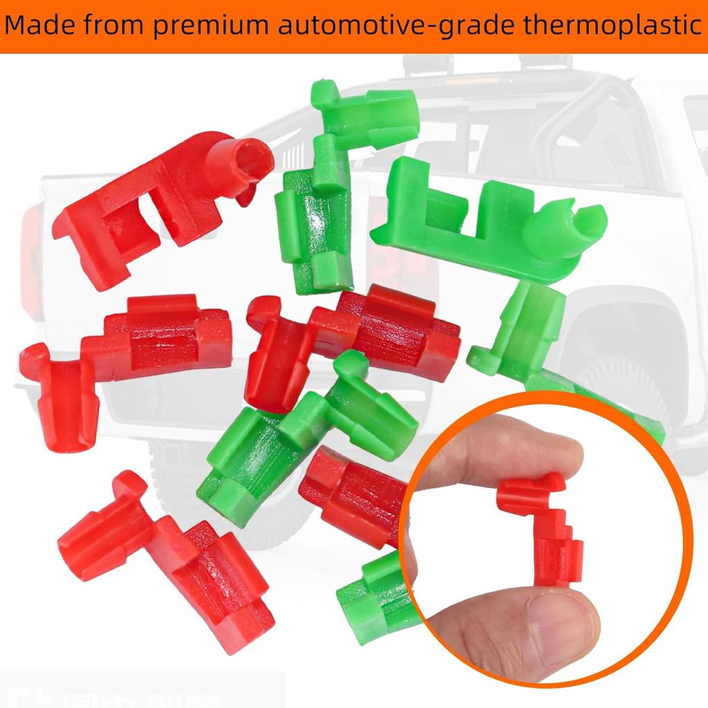 10Pcs Tailgate Latch,Tailgate Latch Rod Clip Left and Right Handle Rod Door Lock Clip Compatible with 1999-2007 Chevy Silverado GMC Sierra for