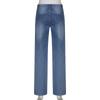 Vintage Harajuku Gedruckt Gerade Bein Jeans Frauen Koreanische Kausalen Streetwear Niedrige Taille Baggy Jeans Blau Oversize Damen Mode Jeans