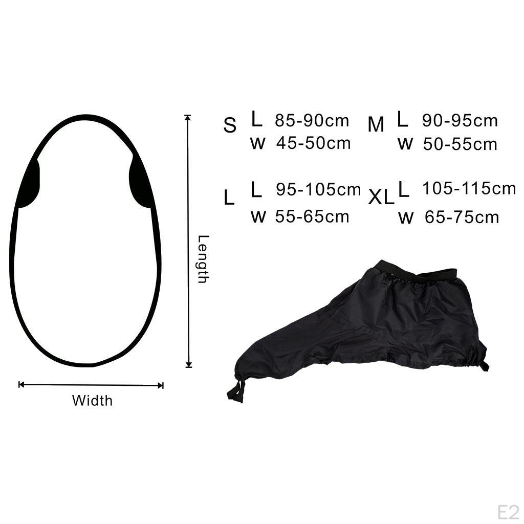 Kayak Spray Skirt Deck Sprayskirt Spraydeck Waterproof Cover Black