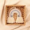 Rainbow Macrame Woven Boho Rainbow Wall Hanging with Tassels Handmade Beautiful