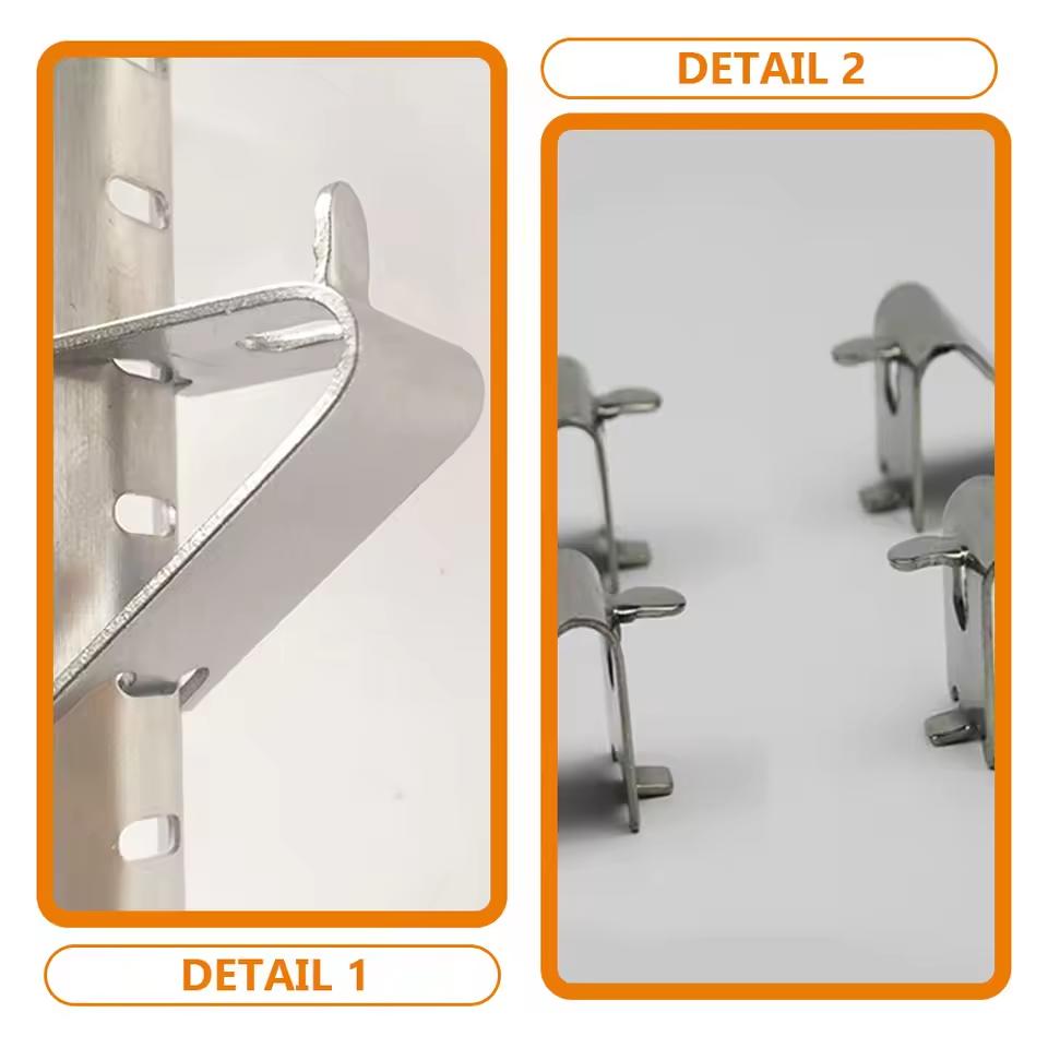 10 Pcs Freezer Shelf Buckle Stainless Steel Hook Fridge Clip Rack Cooler Support Clips