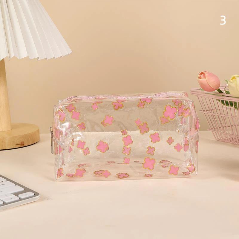 PVC Waterproof Cosmetic Bag Portable Large Capacity Transparent Wash Bag Travel Toiletries Cosmetic Organizer Swimming Bag