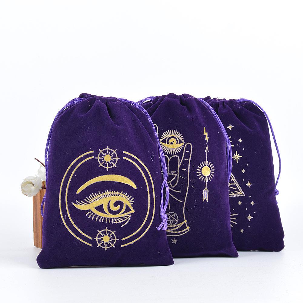 9 ks Sametový stahovací sáček na tarotové karty Sáček na uložení tarotových předmětů Sametový sáček se stahovací šňůrkou pro balení dárků na šperky z křišťálu