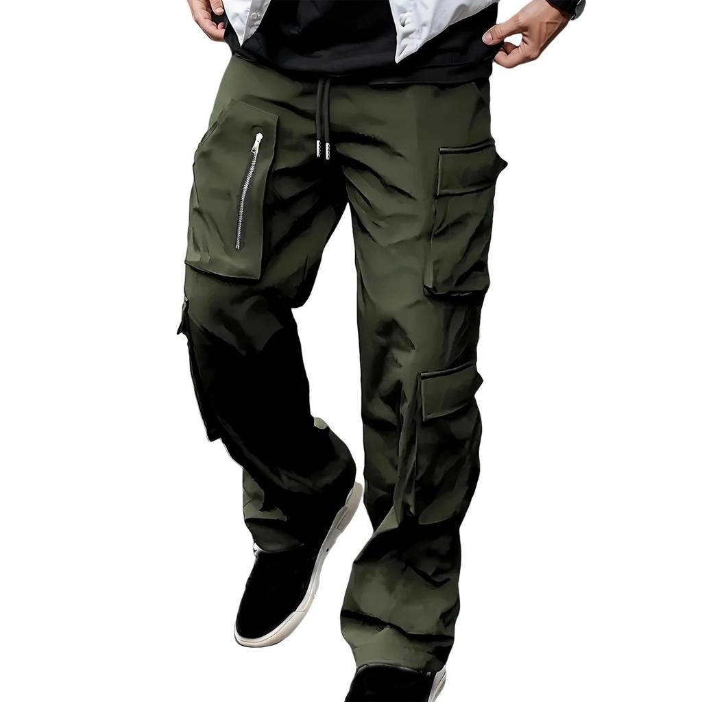 Men'S Sports Pants Running Pants Outdoor Pocket Work Pants Casual Pants