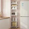 Multi-Layer Microwave Kitchen Storage Standing Movable Household High Load-bearing Bold Thickened Simple Durable Storage Rack