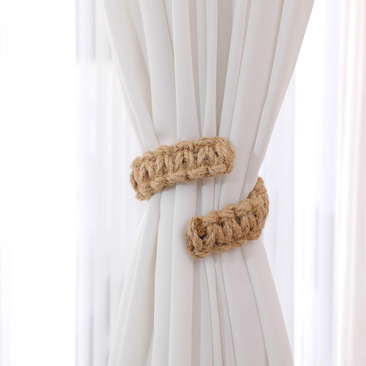 

2/4PCS curtain rope tie, hand-woven curtain tie, simple curtain clip, curtain back tie, curtain tie decoration 2pcs