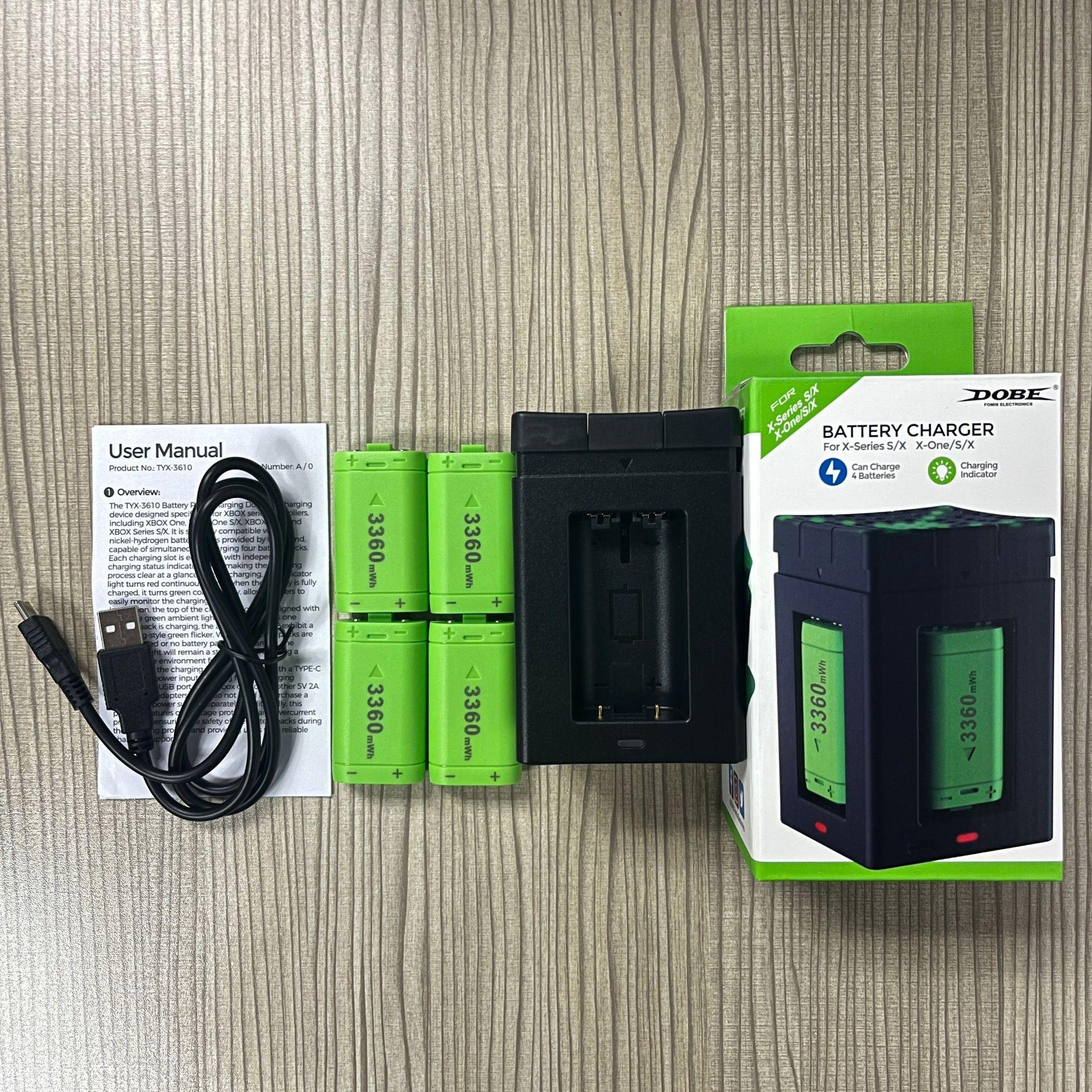 

TYX-3610 XBOX ONE/RIES контроллер аккумуляторная батарея зарядная док-станция чёрный/зелёный