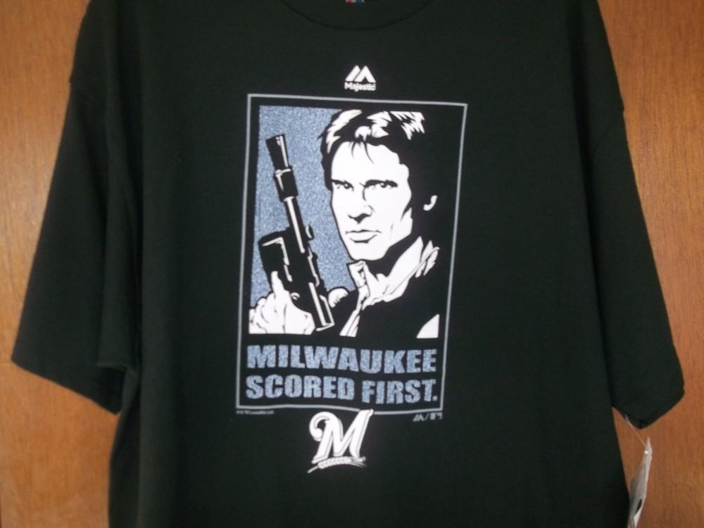 

Milwaukee Brewers Star Wars Han Solo t-shirt NWT XL Unisex T-Shirt XXXL
