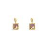Monet Garden Purple Baroque Pearl Earrings - Vintage Style, Luxury Women's Studs