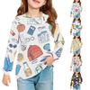 Kids Printed Long Sleeve T-Shirt with Pocket for Back To School