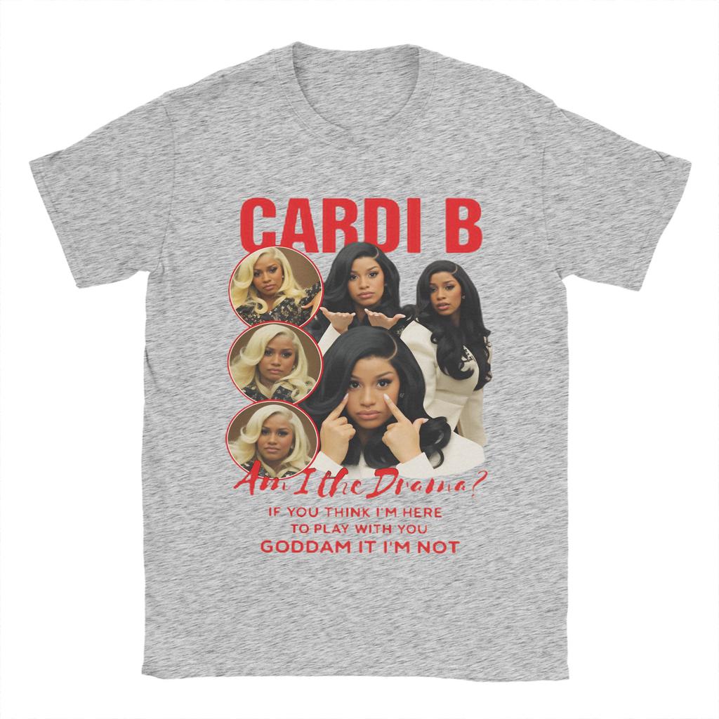 Cardi B Am I The Drama 2026 Art TShirts for Unisex Creative Cotton Tees Round Collar Short Sleeve T Shirts Gift Tops