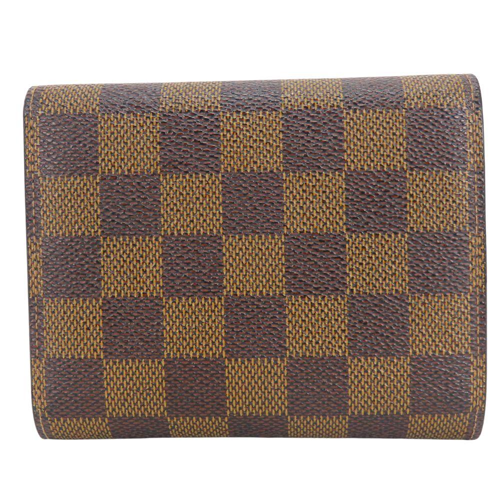 Used LOUIS VUITTON Tri-fold wallet Portefeuille Joy N60034 Damier Ebene Brown Classic