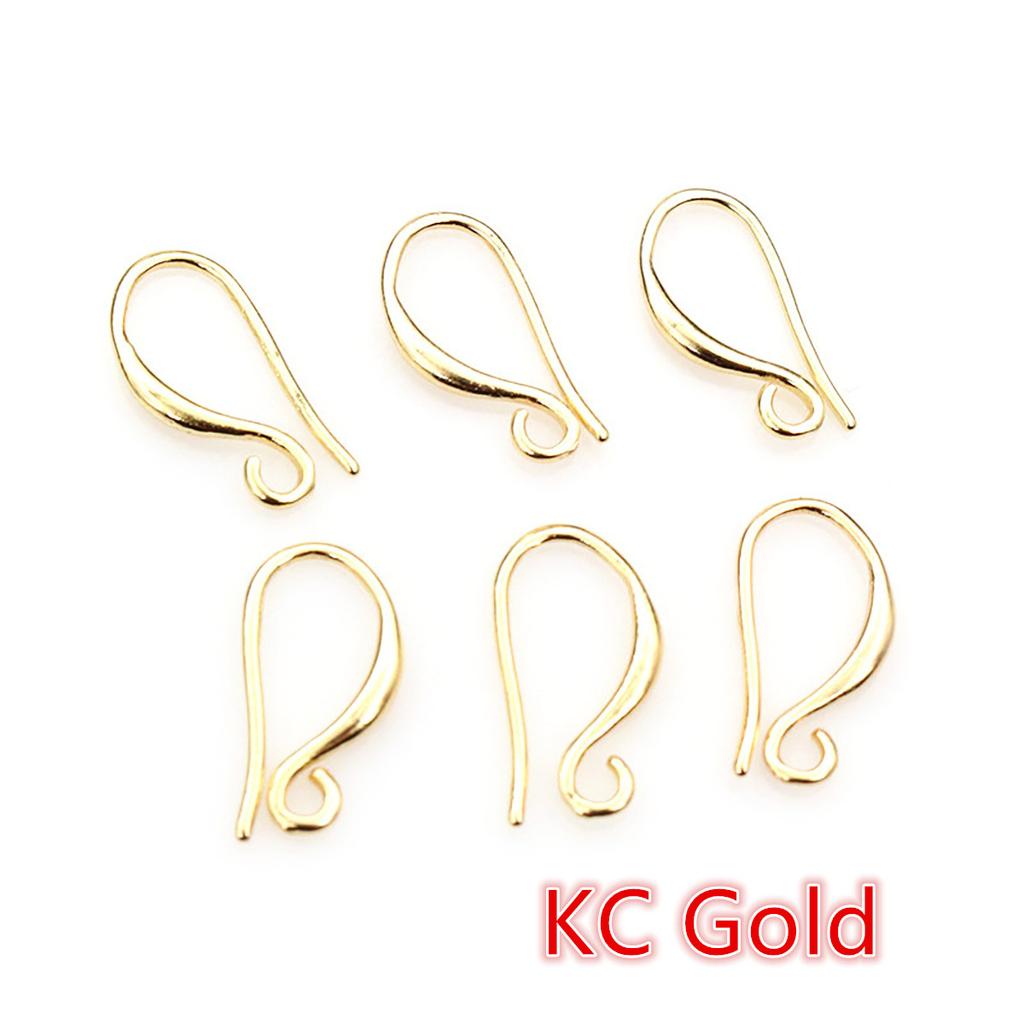 20pcs 17x9mm Silver Gold Color Brass Earring Findings Earrings Clasps Hooks Wire DIY Jewelry Making Accessories Earwire Supplies
