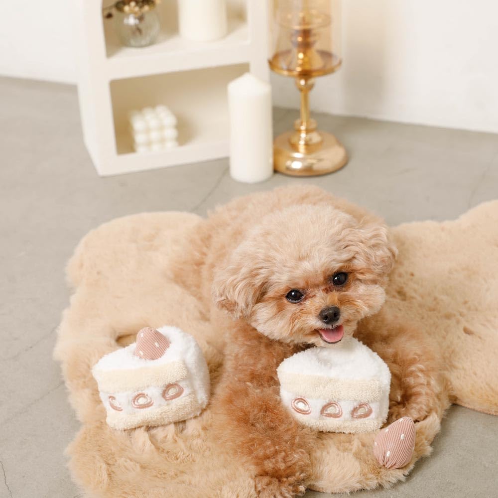 Hund Andere Erdbeerkuchen Nasenarbeit Niedlich Stilvoll Beliebte Marke Zwergpudel Chihuahua Kleiner Hund Mittelgroßer Hund monchéri Spielzeug/WEISS/KOSTENLOS