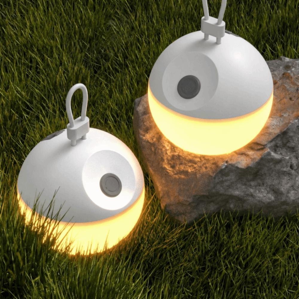 Soft Silicone Material Portable Tent Lamp Warm White Dual Modes Outdoor Soft Lighting  Tents