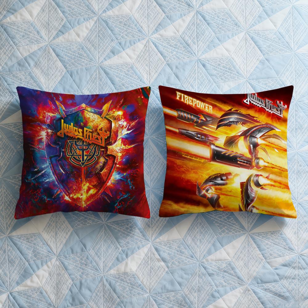 Band Cushion Cover Soft Case J-Jjudas Sofa Living SN Room Home Comfortable Office Decor Protective P-Ppriest Pillow
