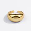 Silver Smooth Simple Elliptical shape Ring for Women Men Personality Wide Face Rings Jewelry