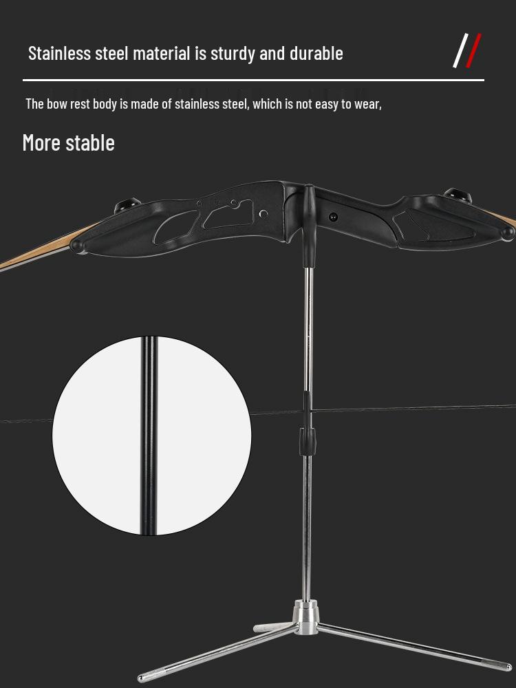 Traditional Recurve Bow Stainless Steel Stand and Storage Rack for Archery Hall