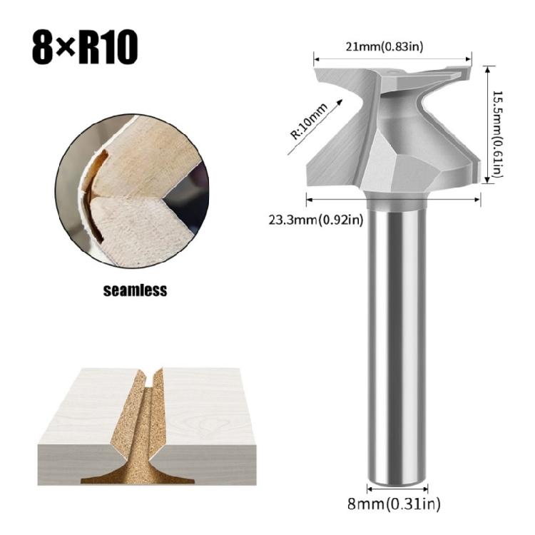 Efficient R10 Curved Cutting Router Bit Wear Resistant Chamfer Router Bit For Carpentry Cabinetmaking Projects
