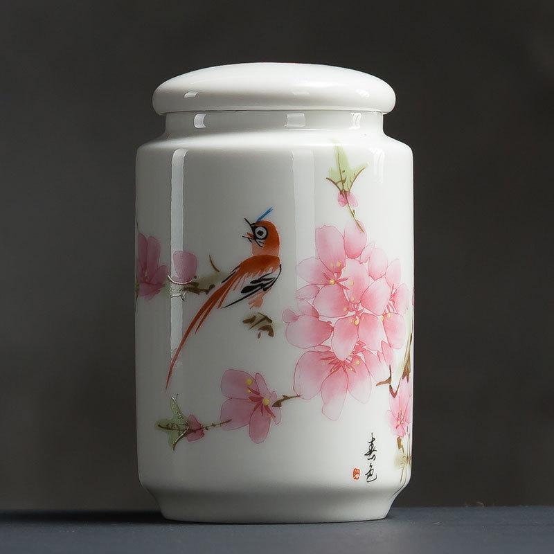 Фарфоровая банка для чая сине-белая Керамическая банка для чая Влагостойкая Традиционная китайская медицина Герметичная банка для хранения Чайный набор 450 мл