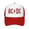 AC-DC Baseball Caps Unisex Snapback Hats Lovers Trucker Caps Women Breathable Mesh Visor Bones
