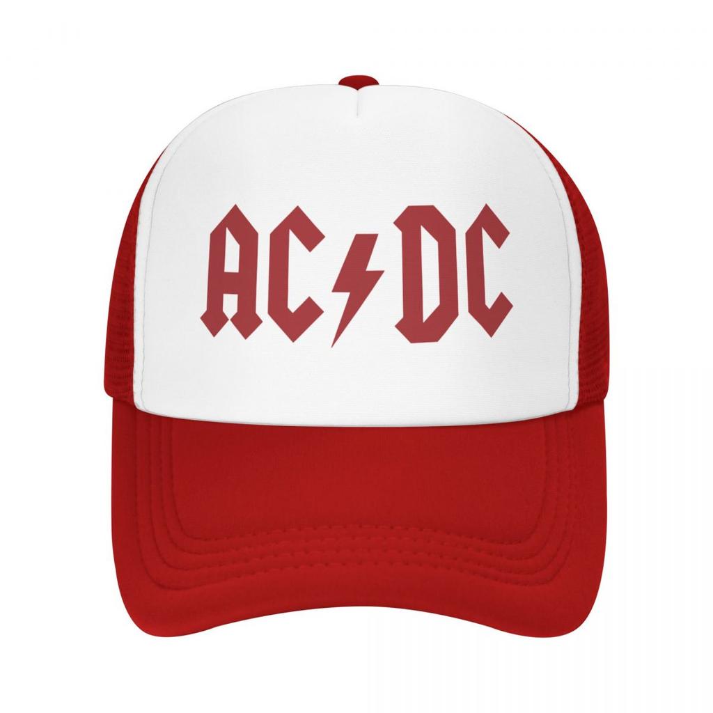 AC-DC Baseball Caps Unisex Snapback Hats Lovers Trucker Caps Women Breathable Mesh Visor Bones