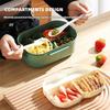 1200ml Lunch Box Bouble-layer Bento Lunch Box With Spoon Fork Portable Kid Bento Box with Compartments For Office Camping School