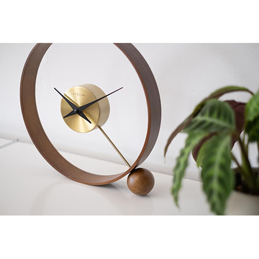 Die Commune Orbit Gold Tischuhr NXT-J045