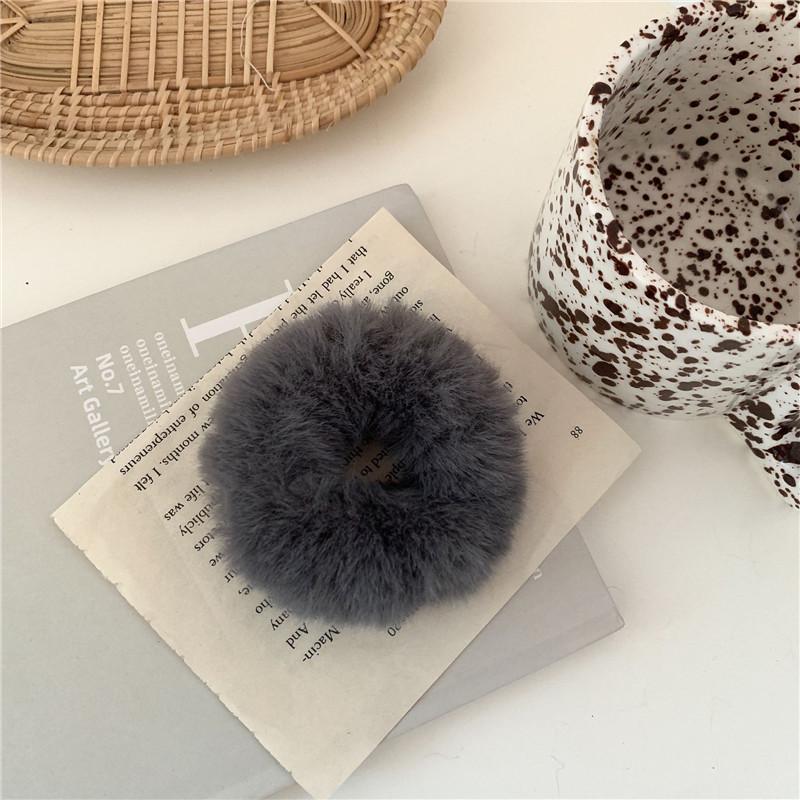 Fluffy Hair Tie & Headband: Elegant, Warm, Soft Japanese Korean Style for Autumn & Winter