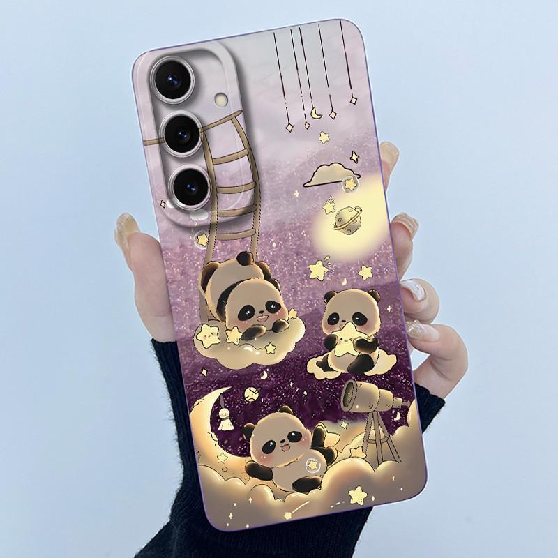 Case For Galaxy S25FE Cute Panda Sweet Girls Cats Silicone Soft Back Cover For Samsung Galaxy S25 FE 5G Bumper Protective Casing