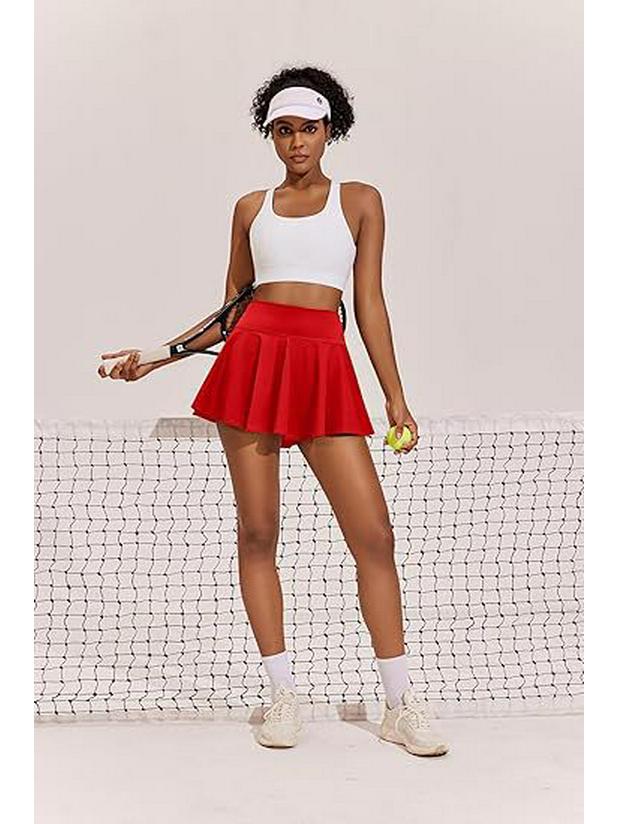 Women's Quick-Dry Pleated Skort: Casual Yoga, Golf, Tennis Skirt