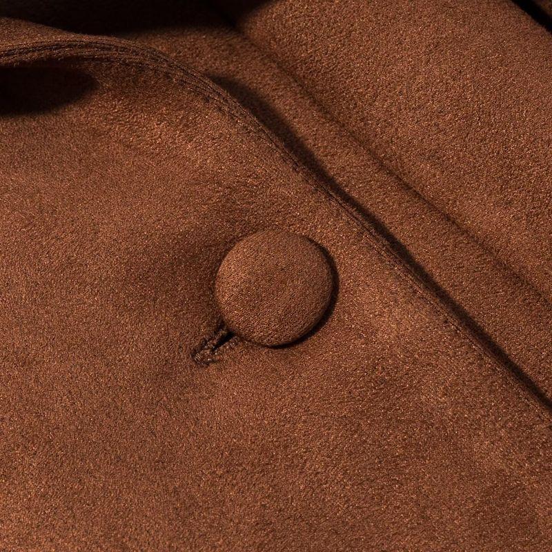 Kaslead New Arrival Women's Clothing Fashion Style Fashion Tailored Collar Deerskin Velvet Double Breasted Outwear