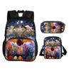 Helicopter round front Carrier Daily Pack Pen Case Carry bag 3Pcs Set mechanical printing best gift for boys Plus girls in school