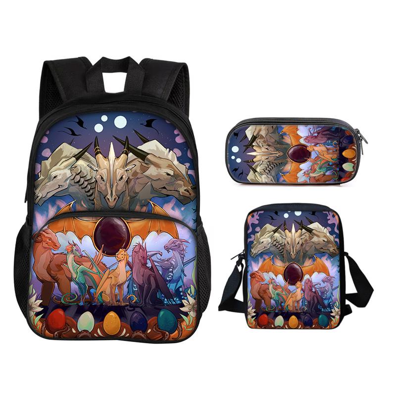 Helicopter round front Carrier Daily Pack Pen Case Carry bag 3Pcs Set mechanical printing best gift for boys Plus girls in school