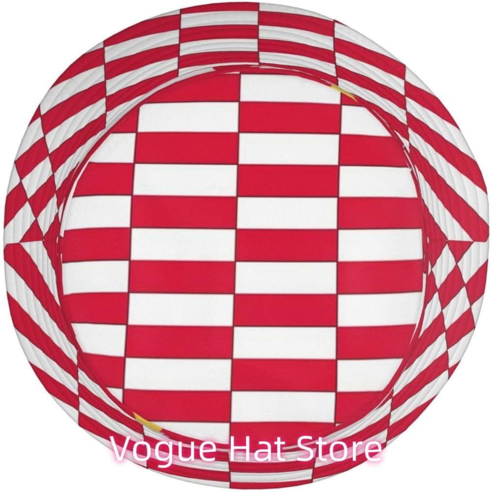 Sombrero de Cubo Bandera de Polonia Vintage para Mujeres Hombres Unisex Gorra de Sol Plegable para Exteriores Sombrero de Pescador Polaco Ropa para la Cabeza