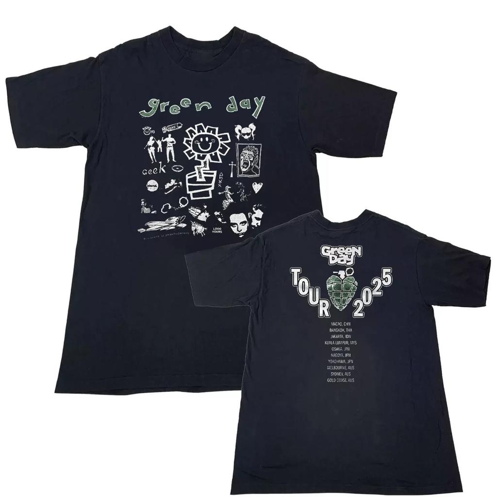 Green Day Merch Tour 2025 Unisex T-shirt Heavy Cotton Reprint All Size