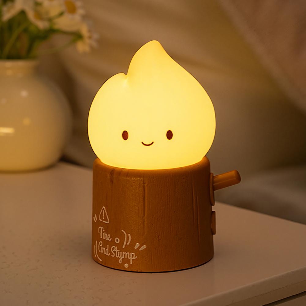 

Перезаряжаемый ночник «Костер» на Хэллоуин, силиконовая лампа «Призрак» с бесступенчатой регулировкой яркости, прикроватная лампа с 3 уровнями яркости