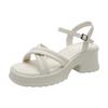 Not tired feet platform sandals women's super soft spring and summer new small 6 cm height increase open-toed Roman shoes small size shoes